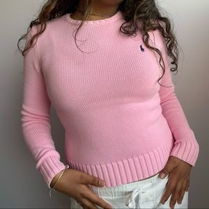Ralph Lauren Sport pink long sleeve sweater